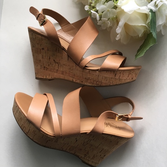 franco sarto tan wedges